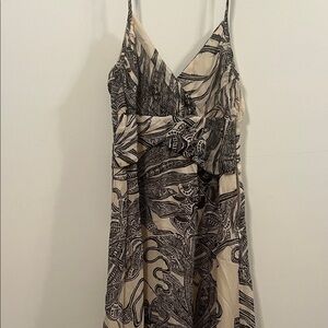 Theory Black and Cream Maxi Dress